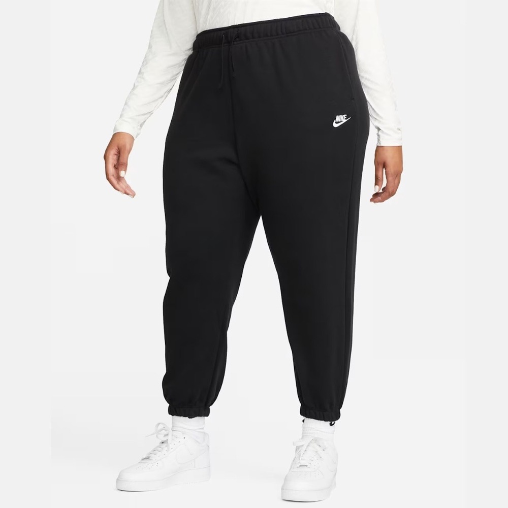 Nike Sportswear Club Fleece Women 2X Black Mid Rise Oversized Sweatpant Training